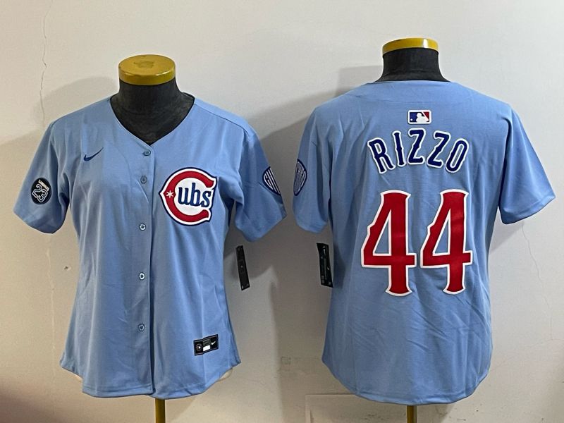Youth 2025 Chicago Cubs #44 Rizzo Light blue Game Nike MLB Jersey style 03->youth mlb jersey->Youth Jersey